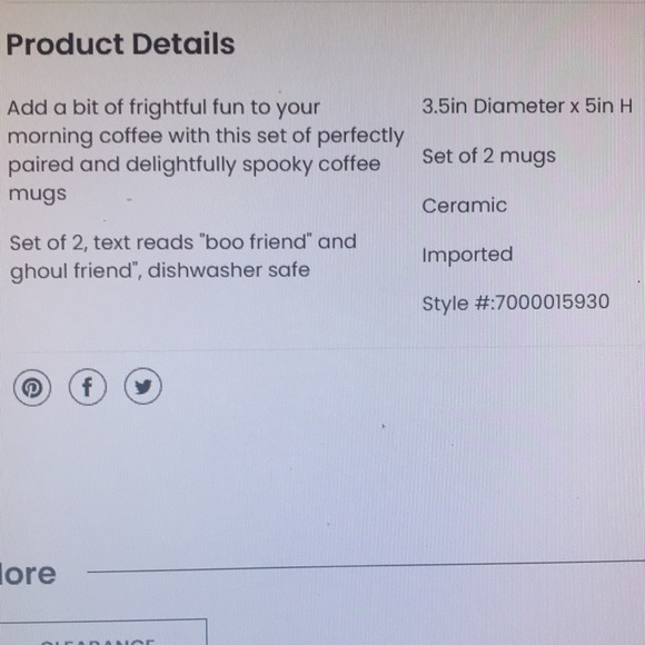 Rae Dunn 2pk ceramic Boo friend And Ghoul Friend mugs New - Picture 4 of 4